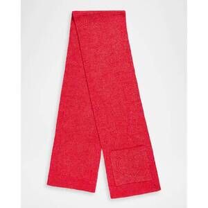 NEW JOCELYN women's knit embroidered love scarf in red